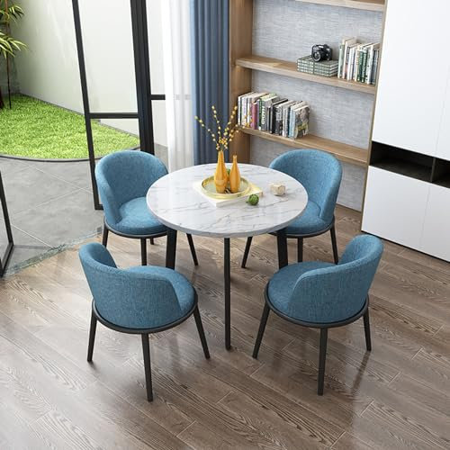 Büro-Empfangsraum-Clubtisch, Rundes Esszimmertisch-Set Für 4 Personen, Runder Tisch Und Vier Stühle Kombination, Empfangsraum Verhandlungstisch, Besprechungstisch, KüChenmöBel Set FüR Die Familie (Co