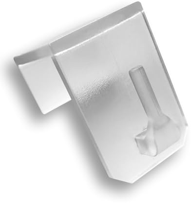 dekondo Fensterhaken Dekohaken Fensterklipp für Fensterdekoration transparent (20, 15-20 mm Fensterdicke)