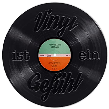 Next Ferry Slipmat - Vinyl ist ein Gefühl - Plattenspieler Filzmatte | DJ Plattentellerauflage 2,5 mm für Plattenspieler & Turntables - 12 Zoll - für Scratchen & Backspin - bedruckt in Deutschland