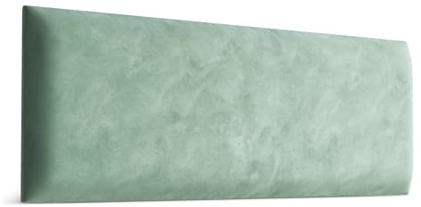 Muralo Wandkissen Gepolstert, Magic Velvet, Wandpolster - 90x30 cm, Mint | Wandpaneel, ideal als Bettkopfteil oder Lendenkissen - für Schlafzimmer und Wohnzimmer, einfache Anbringung mit Montagekleber
