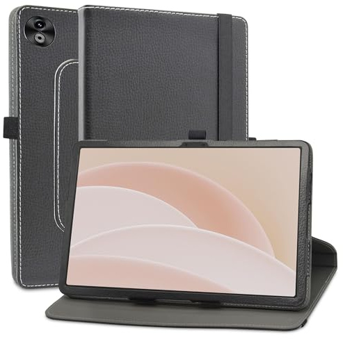 MAMA MOUTH Kompatibel mit DOOGEE T20 Ultra hülle,360° Drehbarer Stand Cover Premium Schutzhülle Tasche Etui mit Ständerfunktion Case für DOOGEE T40 Pro/DOOGEE T20 Ultra 12 Zoll Tablet,Schwarz