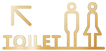 DLAZUM Badezimmer-Schild für Männer und Frauen, Toiletten-Badezimmer-Garderobe-Wc-WC-Raum-Schild, Acryl-Toiletten-Schild (Frauen) (Toilette B) (Toilette B) (Toilette B)