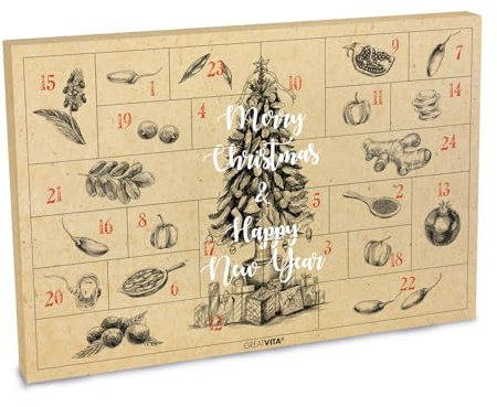 Food & Fitness Adventskalender 2025 Puzzle Design – 24 Superfood & Protein Highlights | Bio-Zutaten - Ideal für Sportler & Gym-Fans | GreatVita