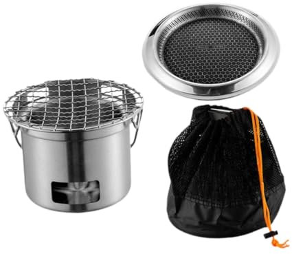 Sharplace Runder Grillgrill Barbecue Grill Tischgrill Campinggrill für Outdoor Indoor Strand Camping Garten