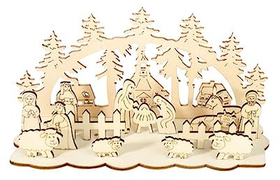 ABOOFAN 2st Weihnachts-Desktop-Ornament Weihnachtshandwerk Selber Machen Weihnachts-hüpfburgen Christbaumschmuck Tischdekoration Für Weihnachten Hölzern