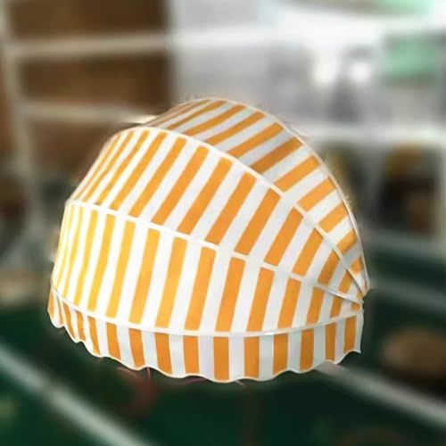 Tettoia per porta a cupola semisferica, tenda da sole per esterni, terrazza, veranda, protezione, protezione UV, pioggia, protezione dalla neve, giallo/bianco, 90 cm