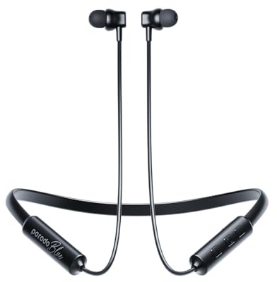 Porodo Blue ENC Neckband In-Ear Earphones, Clear Calls And Superior Sound, 200mAh Battery, 28H Play Time, Bluetooth 5.3, Deep Bass - Black