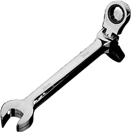 Chiavi Inglesi,Set Chiavi Inglesi chiave inglese 24 25 26 27 30 27 30 32 mm multifunzione testa flessibile chiave a cricchetto professionale chiave universale per strumenti di riparazione auto(24mm)