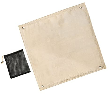 Toyvian Camping Fireproof Blanket and Fire Retardant Mat for Outdoor Use High-temperature Resistant 45x45cm Glass Fiber Fire Blanket for Grill Thermal Resistant Fireplace Protection