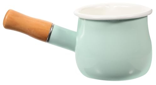 BAZEITFLOW Pentolino Smaltato con in Pentola Antiaderente Multifunzione per Latte Zuppe e Salse Piccolo Tegame Resistente per Induzione Colore Casuale Colore Casuale