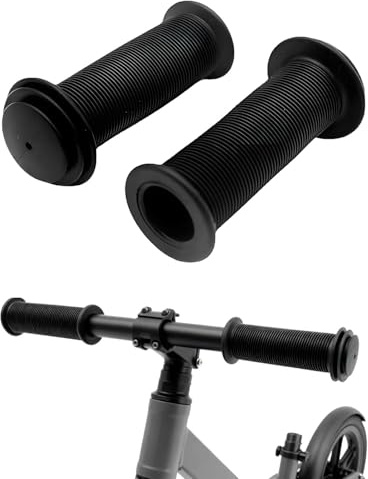 JIPUKE Bike Handlebar Grips, Children's Bike Handlebars, Soft Non-Slip Bicycle Handle Grip, Rubber Handle Cover for Boys and Girls Kids Bikes (Black)