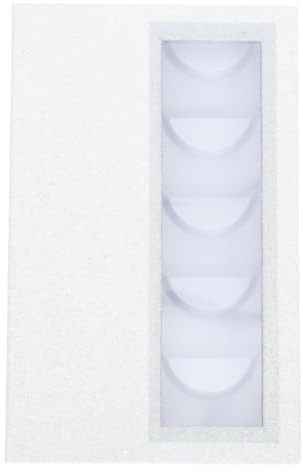 PENIKOKO White Rectangular Artificial Eyelash Case with Support Paper Eyelash Organizer for False Lash Storage Lightweight and Portable Suitable for Salon and Personal Use