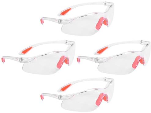 Hemobllo 4 piezas Gafas Protectoras de Seguridad con Diseño Reforzado Antirayaduras Protección contra Polvo y Salpicaduras Unisex para Trabajo y Construcción