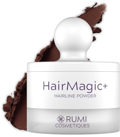 Rumi Cosmetiques HairMagic+ Root Touch Up Powder for Mature Women – Instant Gray Hair Coverage & Hairline Filler – Water-Resistant, Natural Finish, with Argan Oil & Vitamin E (Copper)