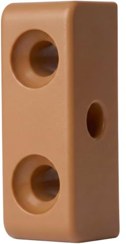 Merriway® BH00185 (50 Pcs) Beige Modesty Wood Furniture Jointing Connector Block - Pack of 50 Pieces | 36 x 13 x 13mm | Plastic | Right angle board joining | Furniture repair