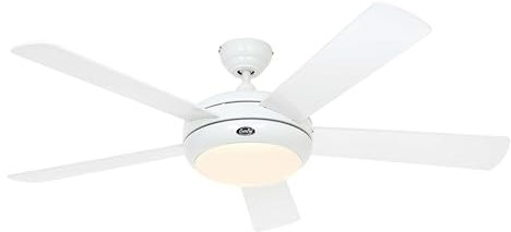Certeo Ventilateur de Plafond Titanium - Ø hélice 1320 mm - Laque Blanche - Climatiseur Climatiseurs Ventilateur Ventilateur de Plafond Ventilateurs Ventilateurs de Plafond