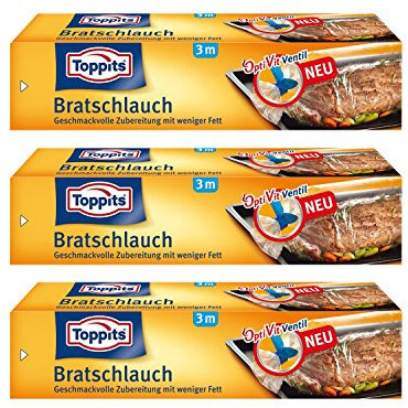 Toppits Bratenschlauch (31cm x 3m), 3er Pack (3 x 3 Meter)