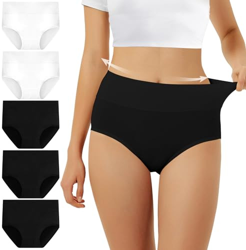 FALARY Culotte Femme Taille Haute Coton 5 pièces