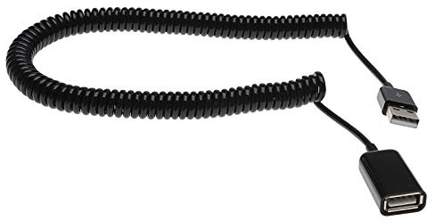 Be In Your Mind 3 m Spiralkabel USB 2.0 A Stecker auf A Buchse Adapterkabel Feder Teleskop Verlängerungskabel zum Laden von Datenübertragung