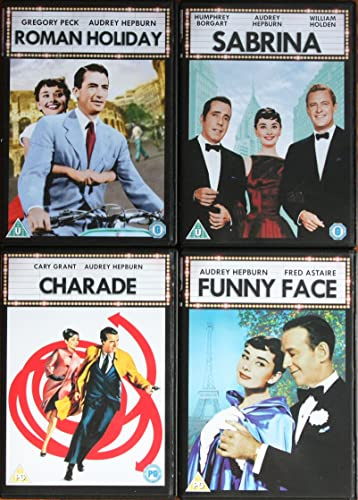 AUDREY HEPBURN - THE BEST MOVIES COLLECTION - ROMAN HOLIDAY with Gregory Peck / SABRINA with Humphrey Borgart / CHARADE with Cary Grant / FUNNY FACE with Fred Astaire