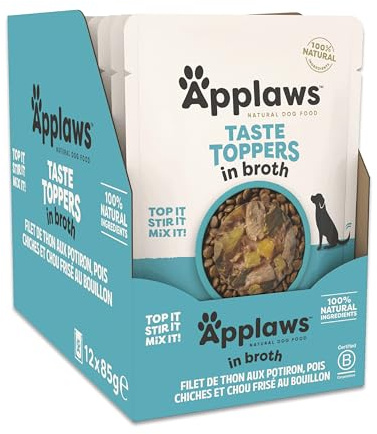 Applaws 100% Naturel – Nourriture Humide pour Chiens, Thon aux Légumes en Bouillon, sans Céréales, 12 x 85g