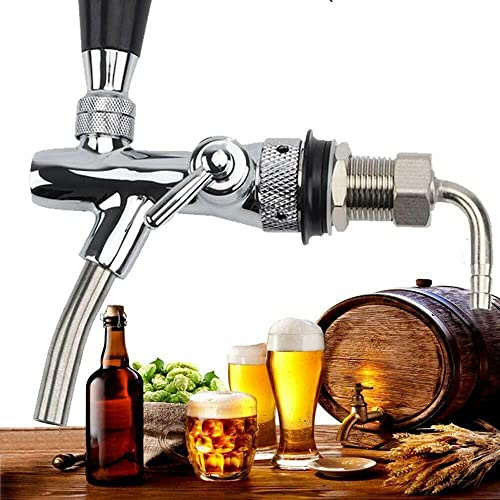 Bierzapfhahn Einstellbare G5/8 Gewinde,Bierhahn für Bar Hause | Chrome Fassbierhahn für Hause Bar Restaurants