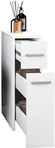 VCM Holz Midischrank | Nischenschrank | Maße: H. 61 x B. 20 x T. 45 cm | Raumteiler | 2 Schubladen - Zalo