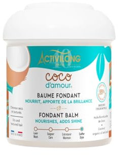 ACTIVILONG - Balsamo Fondant Coco D'Amour - Senza risciacquo - Capelli testurizzati - Idrata, Facilita lo styling - Elimina frisottis - 99% di ingredienti naturali - Profumo di cocco - Made in France