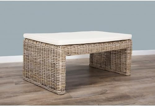 Sustainable Furniture UK Ltd - Natural Wicker Zara Foot Stool (100cm X 60cm)