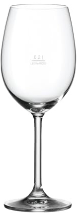 LEONARDO HOME Lot de 6 verres à vin blanc Daily Édition gastronomique - Verres à vin calibrés de 0,2 l - Rebord plein 370 ml - Verres normalisés pour hôtel et restauration