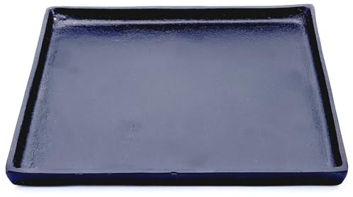 Meinposten Dekoteller Kerzenteller schwarz Dekoschale Metall Teller Schale Alu Deko 25x25