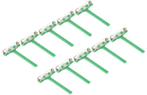 PATIKIL 60Stk Plastik Sicherheitsnadel Korsage Knopfloch Grün | Für Basteln Hochzeit Blume Bräutigam Brosche