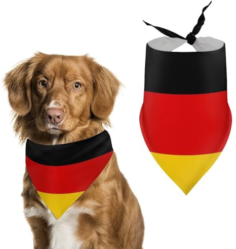 Hundehalstücher mit Deutschland-Flagge, verstellbares Halstuch für kleine bis große Haustiere, stilvolles und bequemes Zubehör für Hunde und Katzen