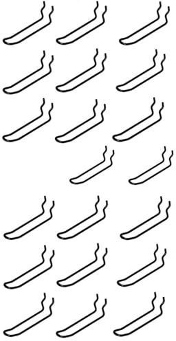 20 ganci for pannelli forati a doppio braccio, adatti for fori for da 1/4, porta attrezzi for con picchetti in metallo, accessori for organizer for for appendere strumenti(25cm/9.8in)