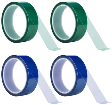 CVDYWDJIE 4 Rollos De Cinta Pet, Cinta Resistente A Altas Temperaturas, Cinta Impermeable, Cinta Aislante Electrónica, Se Pueden Utilizar Para Productos Eléctricos, Equipos De Soldadura, Etc.