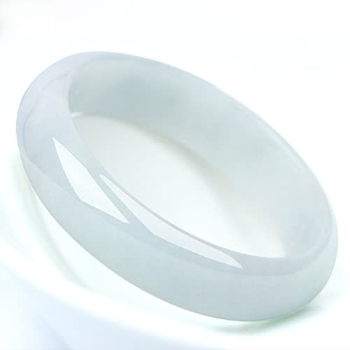 CVQJL Natürlicher Jade-Armreif, blau-grüner Jade-Armreif für Damen, Jade-Armband in Jade-Farbe, für Mutter, für Freundin, mit Schmuckschatulle, 54–62 mm, 62 mm