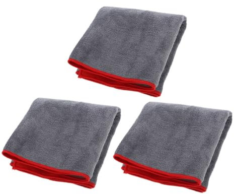 TOPBATHY 3piezas Toallas para Lavar y Secar El Coche Paño De Limpieza Toalla Súper Absorbente para Secar Coches para Afterwash