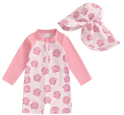 Beauace Baby Badeanzug mit Sonnenhut (Rosa, 18-24 Months)