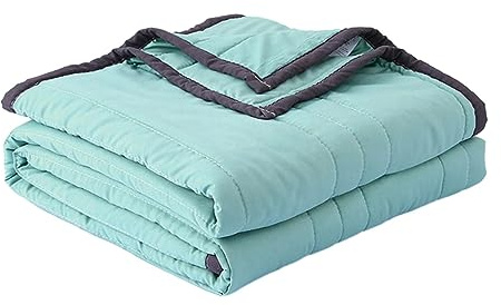 AIYINIY Couverture d'été rafraîchissante double face pour les dormeurs chauds Bleu clair 150 x 200 cm