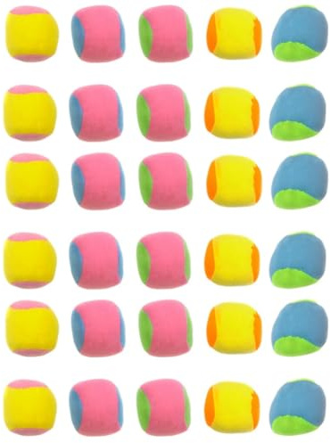 Supvox 30 Stück Teiliges Klettball Wurfspiel für Weiche Oberfläche Sicheres Material Fördert Hand Auge Koordination und Armmuskulatur Leicht und Tragbar für Indoor und Zufällige Farbe