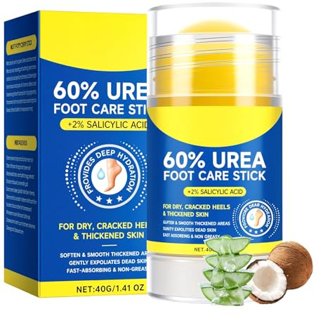 Urea Repair Crema Piedi 60%, 2025 Nuovo Crema Piedi Secchi Screpolati, Assorbimento Rapido ed Effetto Duraturo, Talloni Screpolati per Perpelli Screpolate, Spaccate e con Ragadi (1)