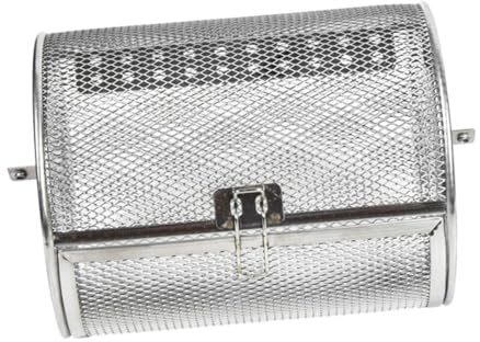 DECHOUS Panier à Griller Roulant pour Barbecue Cage de Cuisson Compacte Outil de Cuisson pour Noix et Légumes