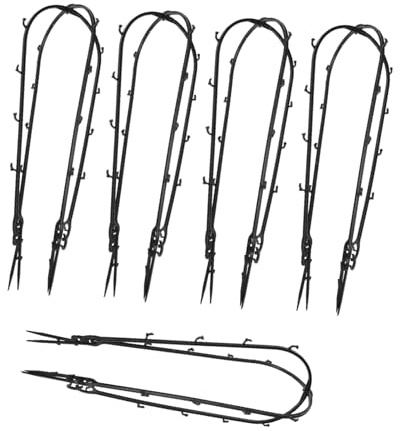 DIYEAH Support pour Plantes Grimpantes en Métal Robuste Lot de 10 Arches pour Tomates Et Fleurs, Structure Stable pour Jardin Et Balcon, Hauteur Moyenne 43 Cm