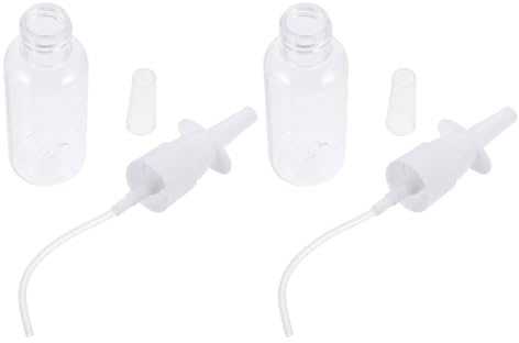 GARVALON 2 Stück Nasenspülgeräte für Babys 20ml Pet Sprühflaschen Sichere Anwendung zur Nasenreinigung und Vermeidung von Nasenverstopfung