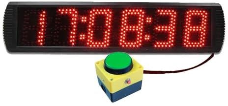 Reloj de cronometraje LED de 5 pulgadas for carreras, temporizador de gimnasio de 6 dígitos for eventos de running Control sencillo(Suit A)