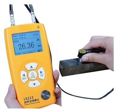 Spessimetro, Misuratore di spessore a ultrasuoni for acciaio, metalli, plastica, vetro, PVC, tubi LS211 Gamma 600 mm APP Bluetooth(LS213)