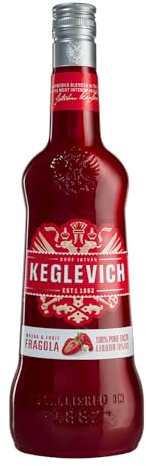 Keglevich Vodka Fragola da Frutta 100% Italiana, Grano Puro, 18% Vol, 700ml