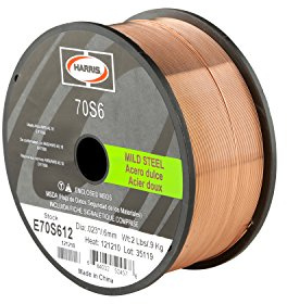 Harris E70S6F8 ER70S-6 MS Spool with Welding Wire, 0.035 lb. x 33 lb.