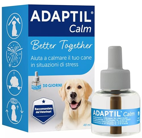 ADAPTIL® Calm – Ricarica 1 x 48 ml - Calmante per Cani, Feromoni Tranquillanti Antistress per Cani Iperattivi, Ansiosi, Rilassamento per Cani Momenti Stressanti