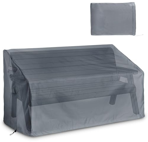 VonHaus Waterproof Garden Bench Cover, H88 x W160 x D70cm | Premium Heavy Duty, Breathable 420D Oxford Fabric Protection, For Patio & Outdoor 3 Seater Benches